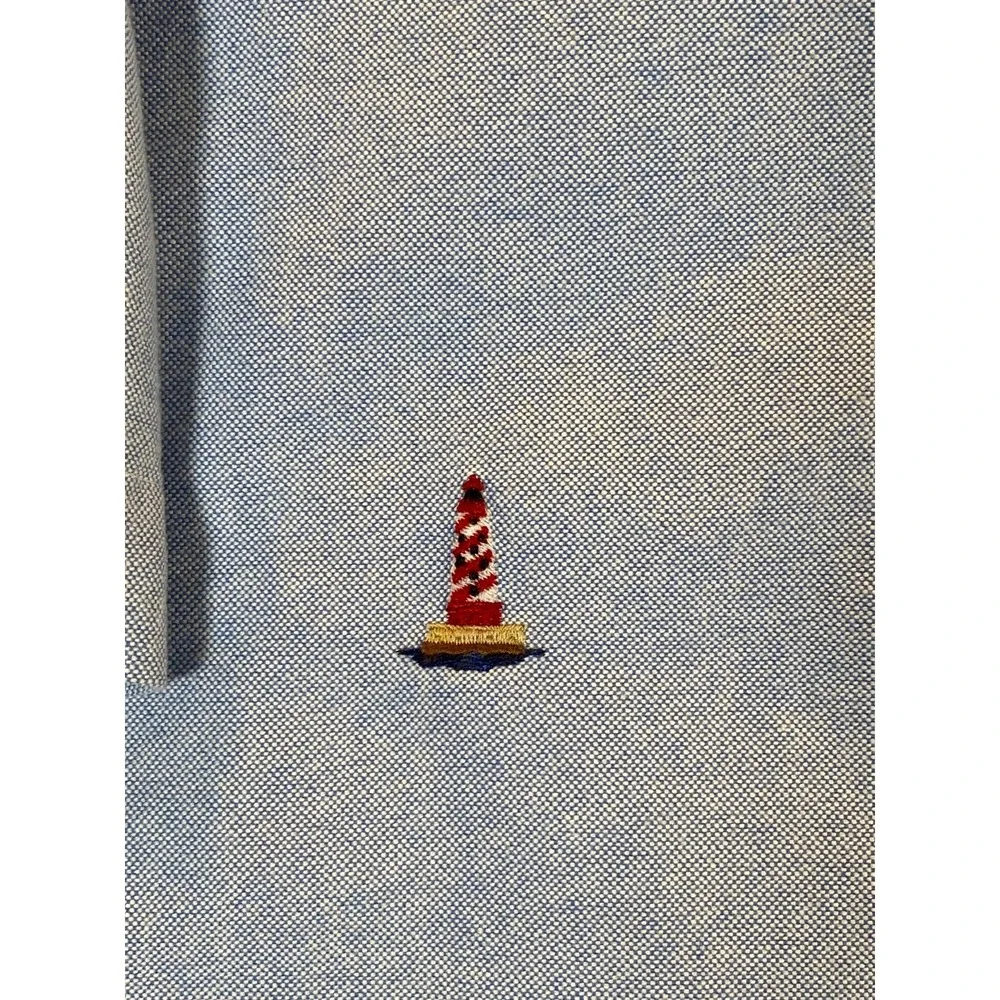 Polo Ralph Lauren Nautical Embroidery SZ XXL Button Up Shirt 100% Cotton